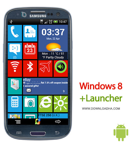 win8 launcher android لانچر Windows 8 +Launcher 1.5.1   اندروید 