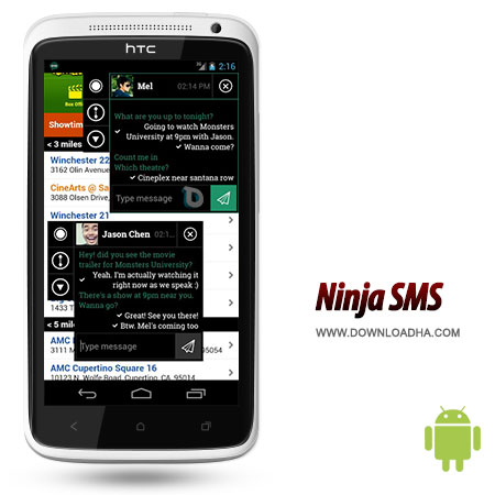 ninja sms android ارسال SMS سریع با Ninja SMS 1.5.1   اندروید 