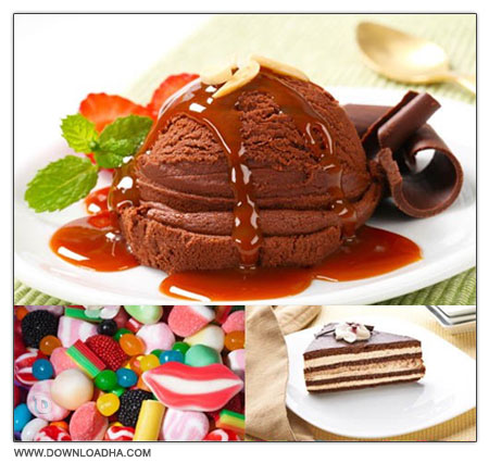 Various Delicious Sweets مجموعه 5 تصویر استوک با موضوع شیرینی Various Delicious Sweets